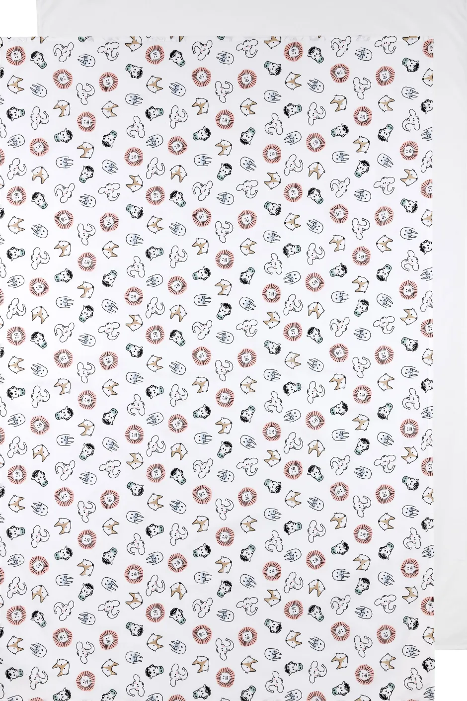 Meyco Baby Wieglaken Animal/Uni - Set Van 2 75X100C M Wit/Multi New