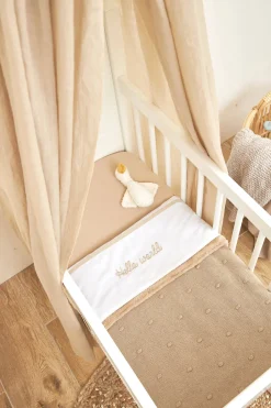 Meyco Baby Wieglaken Hello World 75X100 Cm Sand Outlet