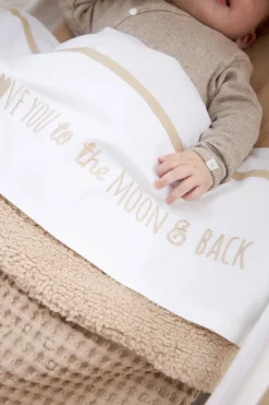 Meyco Baby Wieglaken 'Love You To The Moon & Back' Sand Discount