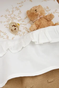 Meyco Baby Wieglaken Ruffle 75X100 White