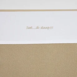 Meyco Baby Wieglaken Ssst...Ik Slaap!! 75X100 Sand Clearance