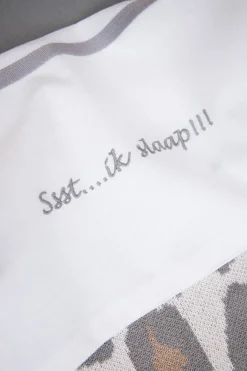 Meyco Baby Wieglaken Ssst...Ik Slaap!! 75X100 Grey Hot