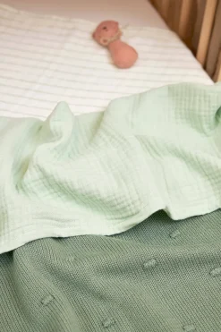 Meyco Hydrofiele Baby Ledikantlaken 100X150Cm Soft Green Online