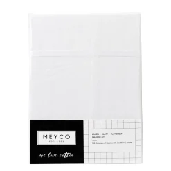 Meyco Ledikantlaken Met Bies 100X150 Cm Wit/Wit Online