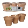Mica Decorations Bloempot Stan (Set Van 3) - (O15,5X13,5 Cm)^ Bloempotten