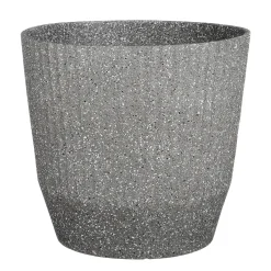 Mica Decorations Rio Bloempot Rond Grijs Terrazzo - (H33,5Xo37 Cm)^ Bloempotten