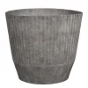 Mica Decorations Rio Bloempot Rond Lichtgrijs - (H33,5Xo37 Cm)^ Bloempotten