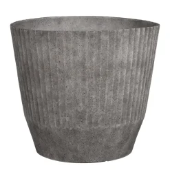 Mica Decorations Rio Bloempot Rond Lichtgrijs - (H33,5Xo37 Cm)^ Bloempotten