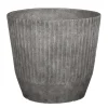 Mica Decorations Rio Bloempot Rond Lichtgrijs - (H28Xo31 Cm)^ Bloempotten