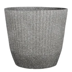 Mica Decorations Rio Bloempot Rond Grijs Terrazzo - (H40,5Xo45 Cm)^ Bloempotten