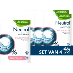 Neutral Parfumvrij Kleur Waspoeder - 4 X 18 Wasbeurten - Voordeelverpakking - 72 Wasbeurten Sale