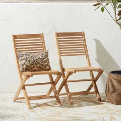 NOUS Garden Teak Bistrostoel Bandung (Set Van 2)^ Tuinstoelen