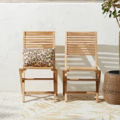 NOUS Garden Teak Bistrostoel Bandung (Set Van 2)^ Tuinstoelen
