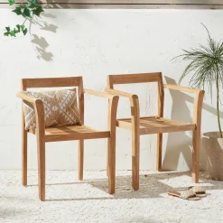 NOUS Garden Teak Tuinstoel Bromo (Set Van 2)^ Tuinstoelen