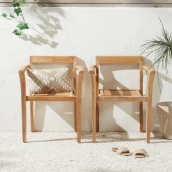 NOUS Garden Teak Tuinstoel Bromo (Set Van 2)^ Tuinstoelen