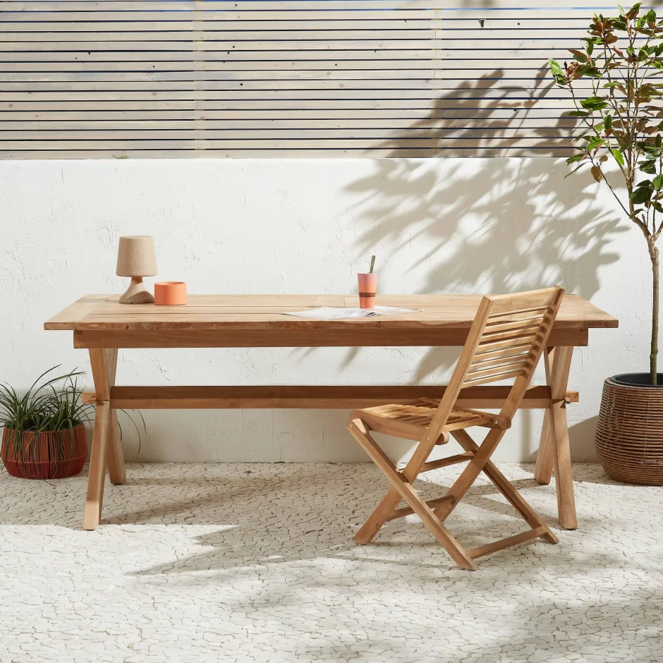 NOUS Garden Teak Tuintafel Tautan (200X100 Cm)^ Tuintafels
