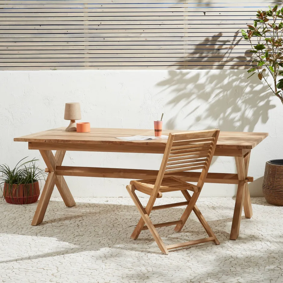 NOUS Garden Teak Tuintafel Tautan (200X100 Cm)^ Tuintafels