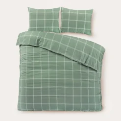 NOUS Living Katoenen Dekbedovertrek 2 Persoons Line Check (200X220 Cm) Sale