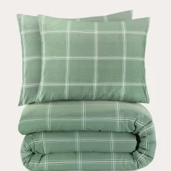 NOUS Living Katoenen Dekbedovertrek 2 Persoons Line Check (200X220 Cm) Sale