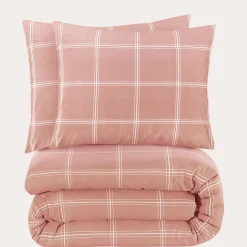 NOUS Living Katoenen Dekbedovertrek Lits-Jumeaux Line Check (240X220 Cm) Best