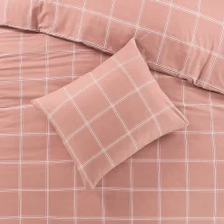 NOUS Living Katoenen Dekbedovertrek Lits-Jumeaux Line Check (240X220 Cm) Best