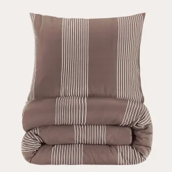 NOUS Living Katoenen Dekbedovertrek 1 Persoons Wide Stripe (140X220 Cm) Outlet