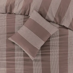 NOUS Living Katoenen Dekbedovertrek 2 Persoons Wide Stripe (200X220 Cm) New