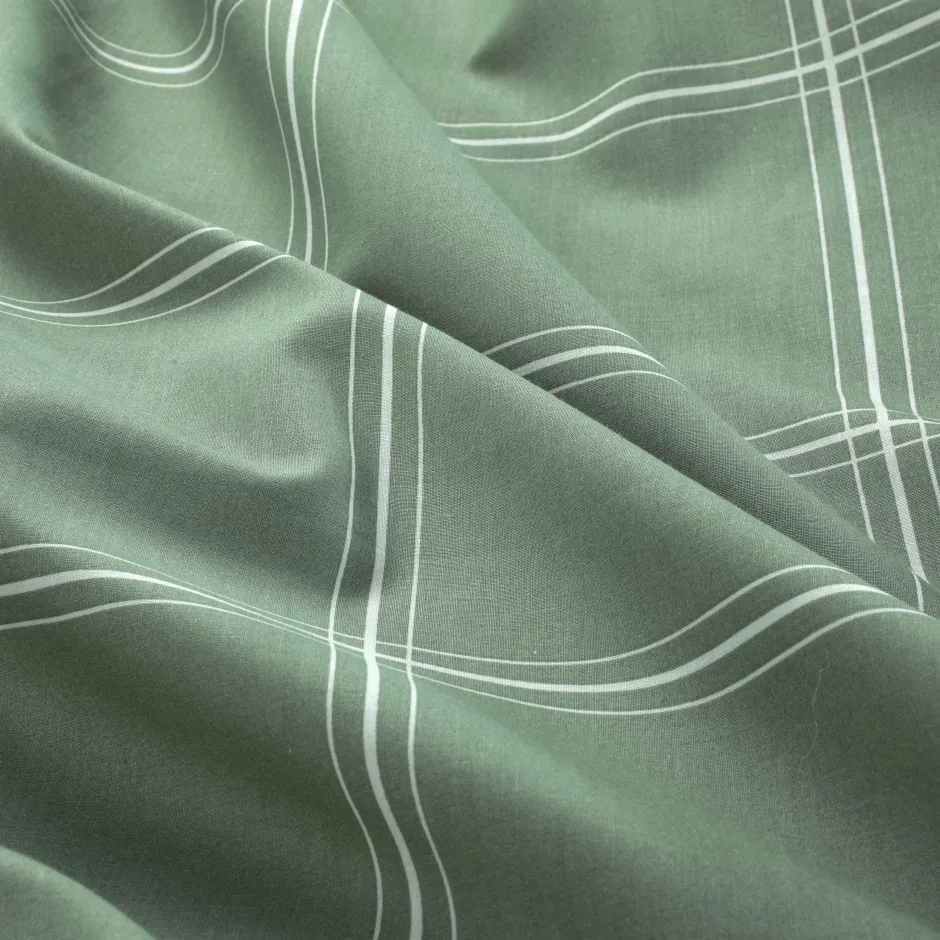 NOUS Living Katoenen Dekbedovertrek Lits-Jumeaux Line Check (240X220 Cm) Outlet