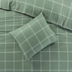 NOUS Living Katoenen Dekbedovertrek Lits-Jumeaux Line Check (240X220 Cm) Outlet