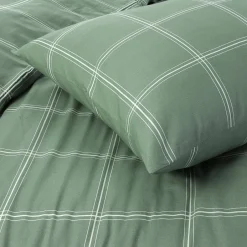 NOUS Living Katoenen Dekbedovertrek Lits-Jumeaux Line Check (240X220 Cm) Outlet
