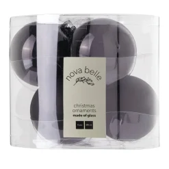 Nova Belle Kerstbal (Set Van 6) (O8 Cm) New