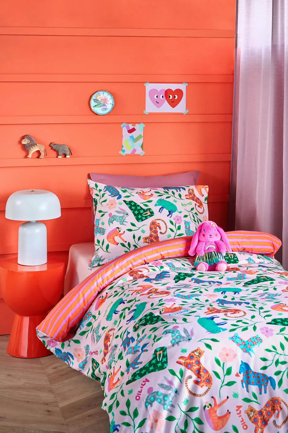 Oilily Katoenen Dekbedovertrek Peuter Happy Zoo (120X150 Cm) Hot