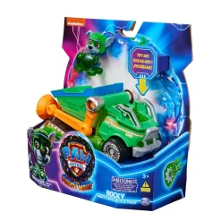 Paw Patrol The Mighty Movie Vuilniswagen Met Rocky Actiefiguur Licht En Geluid^ Speelgoedvoertuigen
