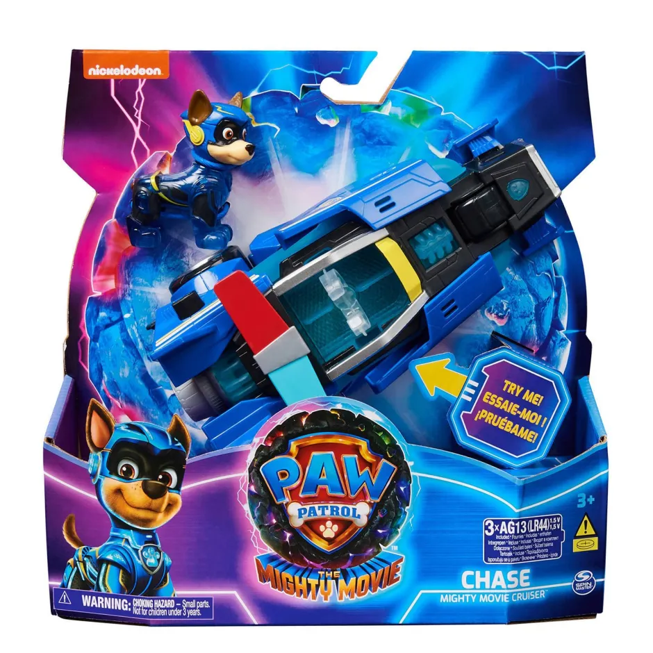 Paw Patrol The Mighty Movie Politiewagen Met Chase-Actiefiguur Licht En Geluid^ Speelgoedvoertuigen