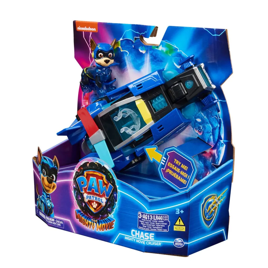 Paw Patrol The Mighty Movie Politiewagen Met Chase-Actiefiguur Licht En Geluid^ Speelgoedvoertuigen