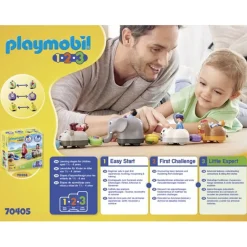 Playmobil 1-2-3 Dierentrein 70405^ Peuterspeelgoed