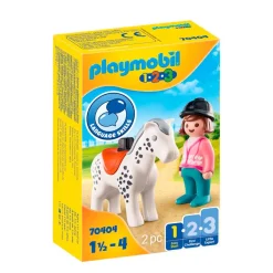 Playmobil 1-2-3 Ruiter Met Paard 70404^ Speelfiguren