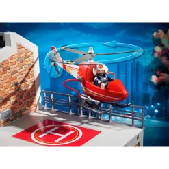 Playmobil City Action Grote Brandweerkazerne Met Helicopter^ Speelfiguren