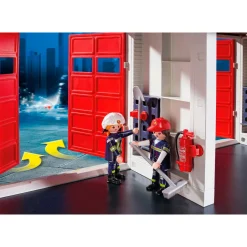 Playmobil City Action Grote Brandweerkazerne Met Helicopter^ Speelfiguren