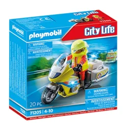 Playmobil City Life Noodmotorfiets Met Zwaailicht - 71205^ Speelfiguren