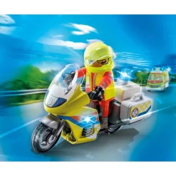 Playmobil City Life Noodmotorfiets Met Zwaailicht - 71205^ Speelfiguren