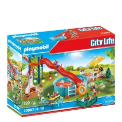 Playmobil City Life Zwembadfeest Met Glijbaan 70987^ Speelfiguren