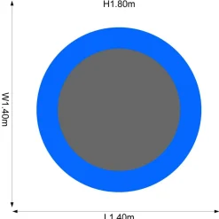 Plum Junior Trampoline Met Veiligheidsnet O140 Cm^ Trampolines