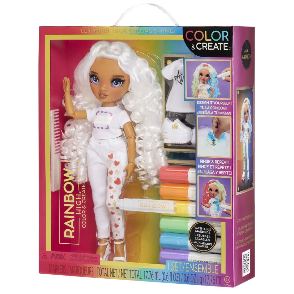 Rainbow High Color & Create Fashion Doll- Character 2 (Purple Eyes)^ Poppen