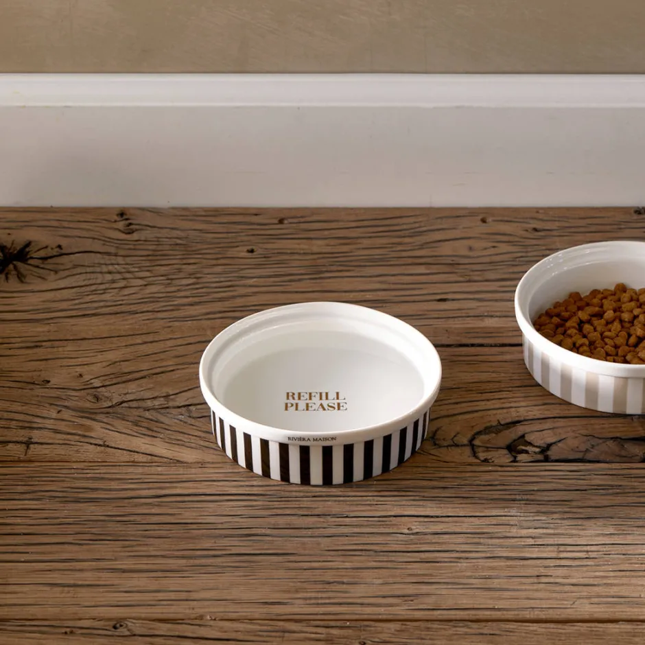 Riviera Maison Honden/Katten Drinkbak - Refill Please Cat & Dog Bowl - S (O 15.5X4,5 Cm) Best