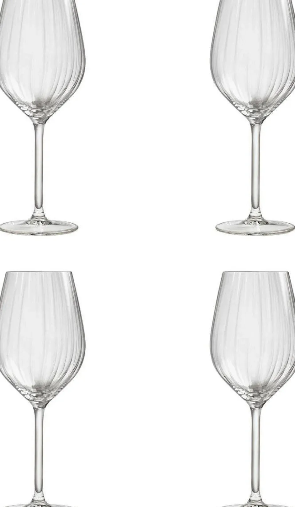 Royal Leerdam Wijnglas Wit Plisse (Set Van 4) New