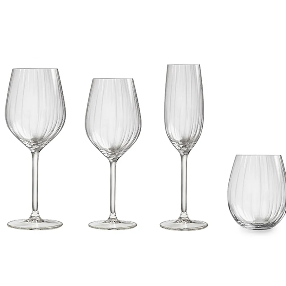 Royal Leerdam Wijnglas Wit Plisse (Set Van 4) New