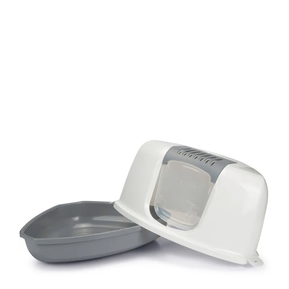 Savic Nestor Corner - Kattenbak - Grijs/Wit - 58X45X40 Cm Discount