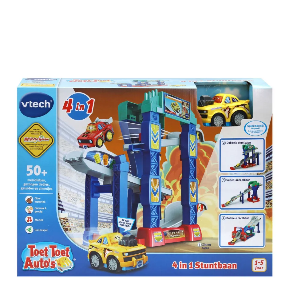 VTech Toet Toet Auto'S 4-In-1 Stuntbaan^ Speelgoedvoertuigen