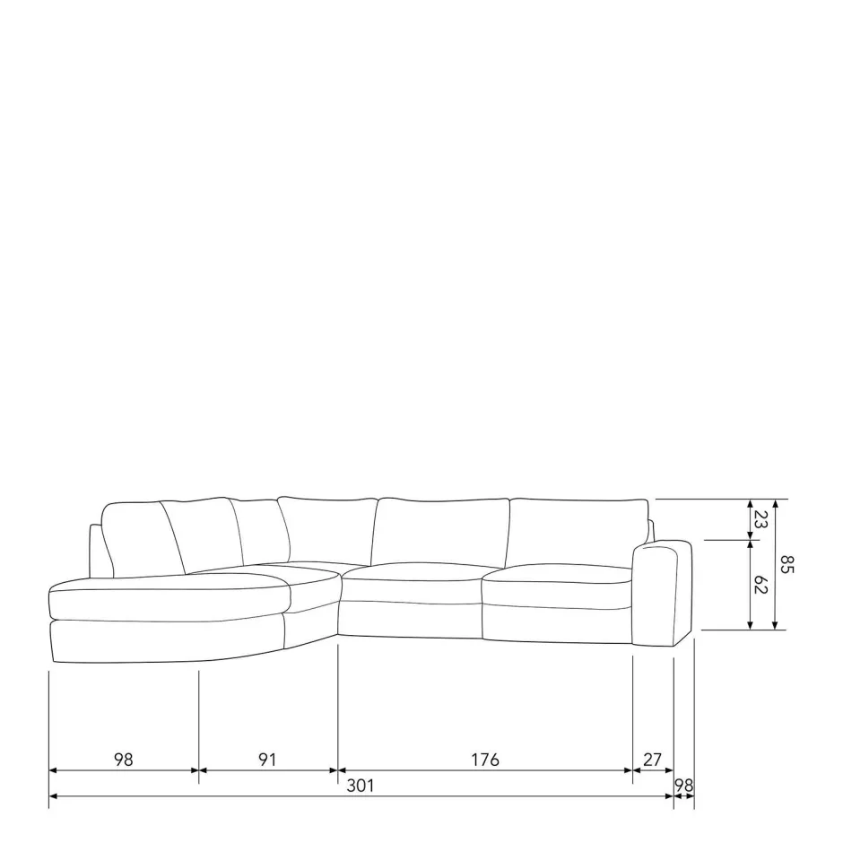 vtwonen Hoekbank Ronding Links Family New